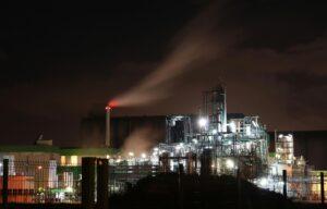 Industrial site at night